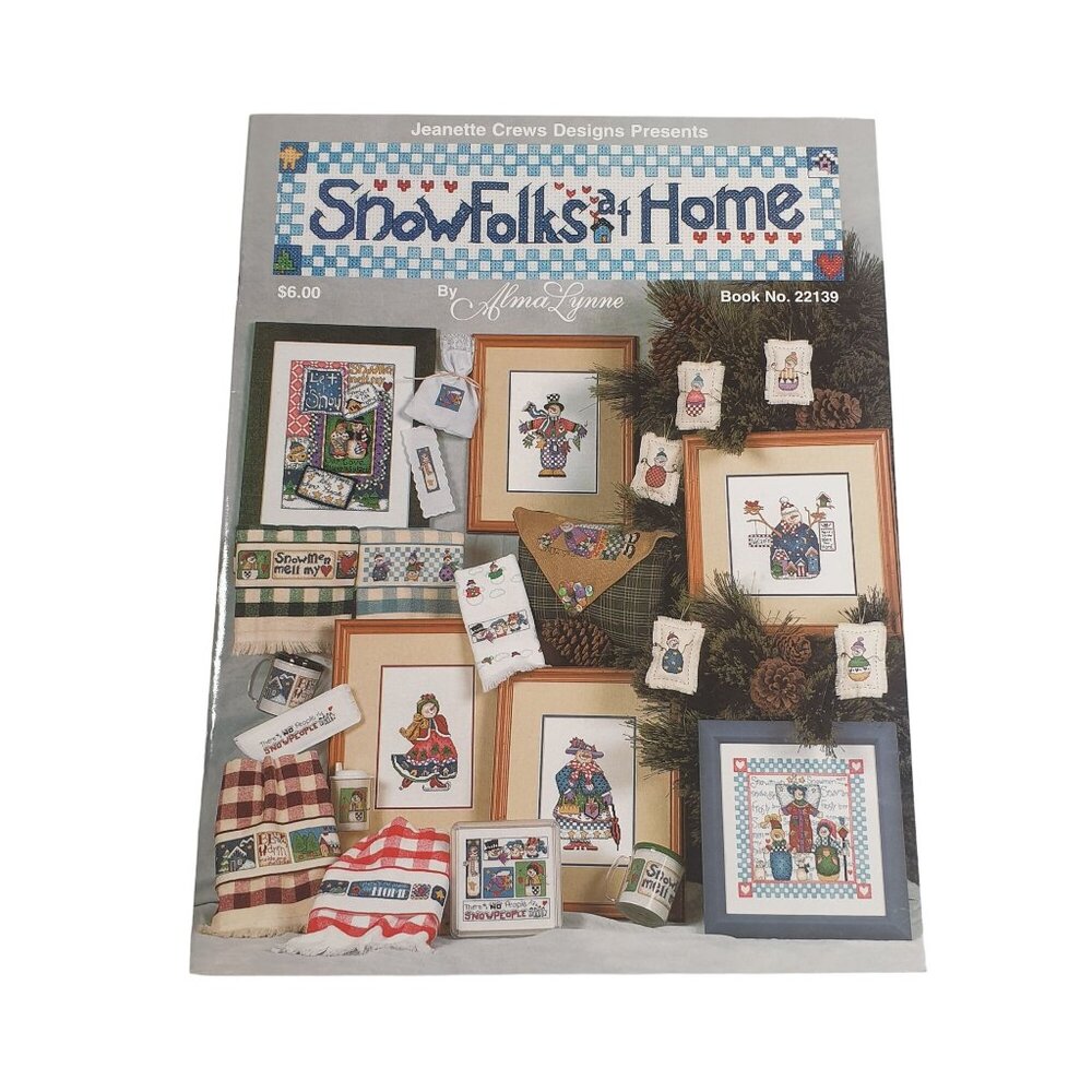 Jeanette Crew Designs Snow Folks At Home Counted Cross Stitch Pattern Book Craft